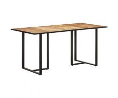 Betterlife - Table de salle à manger 160 cm Bois de manguier brut7604-A