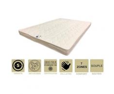 Provence Literie - Matelas Souple avec Latex Naturel + Alèse 130x190 x 10 cm + Oreiller Visco - 7