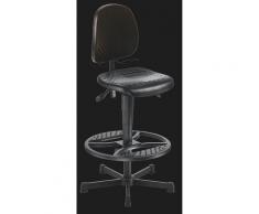 Chaise de travail pivotante rembourrée de mousse en polyuréthane, hauteur réglable par lift à gaz