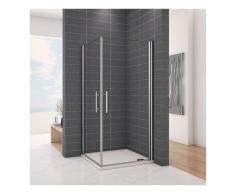 OCEAN Cabine de douche 80x80x187cm en 6mm verre anticalcaire insinstallation en angle modèle de