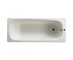 Baignoire rectangulaire avec pieds percée 1 trou Contesa 160x70 blanc
