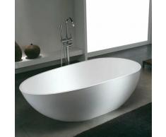 Stano. - Baignoire îlot design en solid surface ovale STOCKHOLM 170 cm