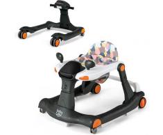 Costway - Trotteur Bébé Pliable 2 en 1 Hauteur et Vitesse Réglables Effet Sonore avec Lumières
