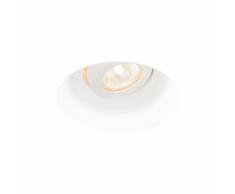 Spot à encastrer rond Gipsy Zero R 1 GU10 blanc Qazqa Design, Moderne Luminaire interieur Plâtre