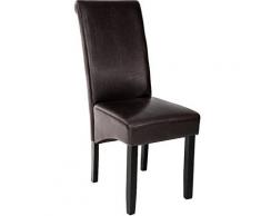 Chaise de Salle à manger Rembourrée Design 106 cm Structure en Bois Marron - cappuccino