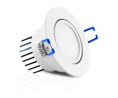 Vision-el - Spot LED COB 5W (45W) encastrable orientable Blanc jour 6000°K Ø85 blanc