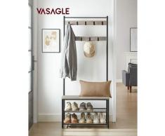 Songmics - VASAGLE Portemanteau, Meuble d’entrée, Vestiaire, Portant, avec Banc et étagères à