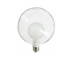 Ampoule LED déco, double verre, forme de globe, culot E27, blanc neutre, forme allongée | Xanlite