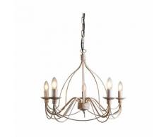Lustre Zero Branco 5 taupe Qazqa Classique/Antique, Rustique Luminaire interieur Rond