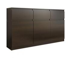 RIGA | Commode style scandinave 40x120x98 cm | 3 tiroirs + 3 portes | Meuble de rangement |