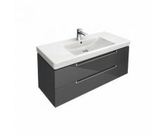 Villeroy et Boch Meuble-lavabo Subway 2.0 A690, Coloris: Chêne Graphite, manche : argent mat