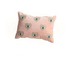 Sklum - Coussin rectangulaire en velours (35x45 cm) Denov Velour Rose - Rose