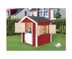 Maisonnette pour enfants Tabaluga couleur rouge/blanc, en bois - Weka