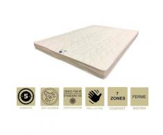 Matelas Ferme avec Latex Naturel + Alèse 70x190 x 10 cm + Oreiller Visco - 7 zones de Confort - Ame