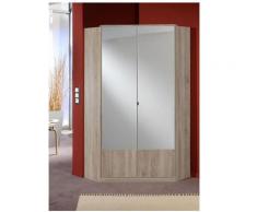 Armoire dressing d'angle DINGLE 2 portes 95*95 chêne