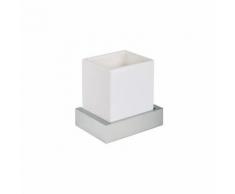 porte-brosse à dents mural en céramique blanche mate Pollini Acqua Design EBOX EB1401M9 | Blanc mat