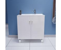 Caisson simple vasque 70 - Blanc brillant - Ecoline