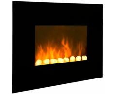 cheminée électrique 2000w noir - black fire - cheminarte - noir