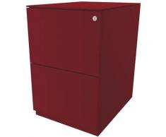 Bisley Caisson roulant Note™, avec 2 tiroirs pour DS, h x l 652 x 420 mm, avec haut, rouge cardinal
