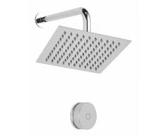 Hudson Reed - Kit de Douche Thermostatique Digital 1 Fonction avec Pommeau Mural Carré