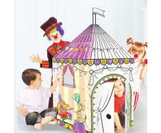 Tipi enfant Magic graffiti jeux en carton Animator Chateau chambre Jeu exterieur jardin cabane