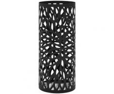 Vidaxl - Porte-parapluie Acier Feuilles Noir