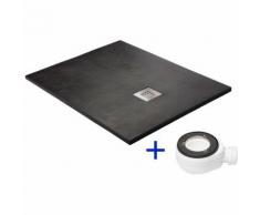 Receveur de douche extra plat QUARTZ noir graphite Ral 9005 90X110