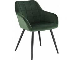 Woltu - Chaise de salle à manger siège bien rembourré en velours. Chaise de cuisine. pieds en