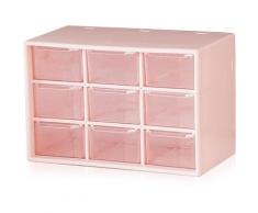 Boite De Rangement De Pcs En Plastique Materiel De Rangement A 9 Tiroirs Et Support Mural Pour