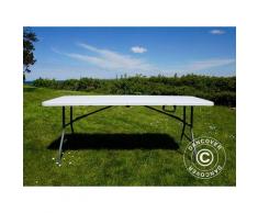 Table pliante 180x74x74cm, gris clair (25 pièces)