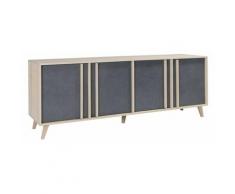 Price Factory - Buffet, enfilade, bahut grand modèle MALMO. Meuble design type SCANDINAVE. Effet