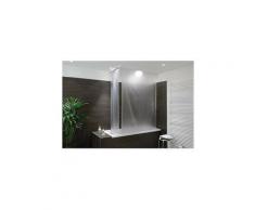 Kit rideau d'angle de douche (lxp) 1320x560 mm EMAGA Rideau Milky, 100% Vinyle