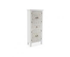 Versa Nanako Commode pour Rangement, Chiffonnier, 122x25x48cm - Blanc