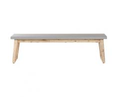 Beliani - Banc de jardin en fibre-ciment gris et bois clair 160 cm ORIA