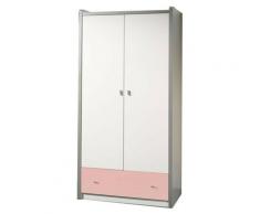 Armoire 2 Portes bonny 202cm Rose - Paris Prix