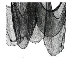 TRIP Décoration drap noir Halloween 600 x 80 cm 2 pièces
