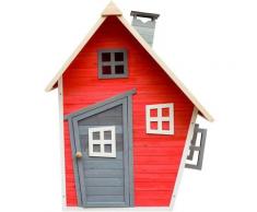 Outdoor Toys - Maisonnette en Bois Fantasy - 102x120x150 cm - 1,2 m² Rouge pour Enfants