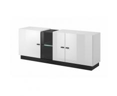 Price Factory - Buffet, bahut, enfilade CRISTAL quatre portes. Look ultra design. Finition