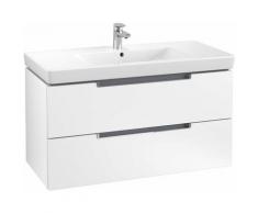 Villeroy et Boch Meuble-lavabo XL Subway 2.0 A697, Coloris: Blanc mat, poignée : chrome brillant