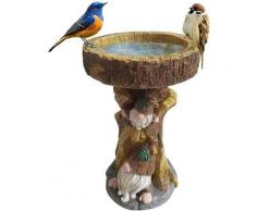 Mangeoire à oiseaux, bassin de bain de naissance en résine, décor de gnome de jardin, mangeoire à