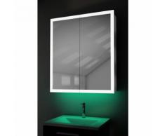 Armoire salle de bains Ambient T Bordures Lumineuses, Antibuée, Rasoir, Capteur - Couleur LED :