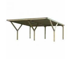 Carport en Y 612 double, toit PVC