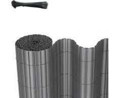 BAMNY Canisse PVC, Brise Vue pour Jardin, Balcon et Terrasse, Occultant Cl?ture 90 x 400 cm,