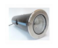 Encastré de sol Ø 130mm acier inox brossé pour lampe GU5.3 12V 50W max (non incl) 230V IK10 IP67