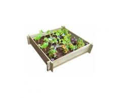 Carre potager en sapin - 80 x 80 x H 20 cm - Ekju