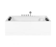 Beliani - Baignoire îlot rectangulaire blanche avec jets de massage 180 cm SAONA