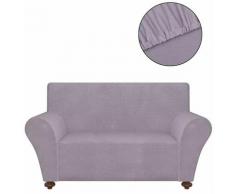 Housse Extensible de Canapé Jersey de Polyester Gris Modèle 2