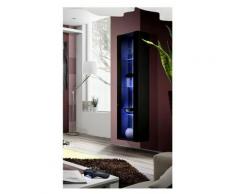 Asm Gros Mobilier - Vitrine murale à suspendre - Fly - 40 cm x 170 cm x 29 cm - Noir - Livraison