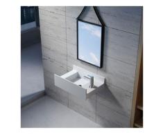 Petite vasque murale en solid surface SDV68R version droite