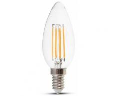 Ampoule LED E14 4W Bougie Filament 2700K (Blister 2 pièces)